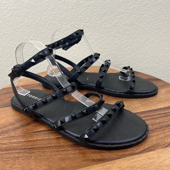 Torrid Women’s Size 9.5WW Black Studded Strappy Gladiator Sandals - Picture 1 of 13